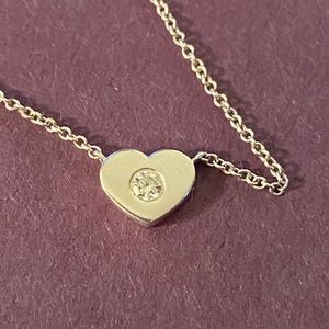 Tiffany & Co heart necklace w/diamond
